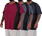 3 Pack: Men’s Big & Tall Tech Stretch Long-Sleeve & Short-Sleeve Dry-Fit T-Shirt - Image 8